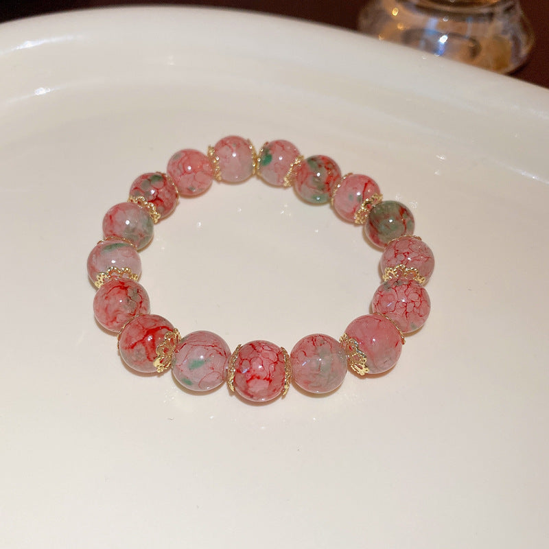 Female Vintage Double Row Crystal Bracelet