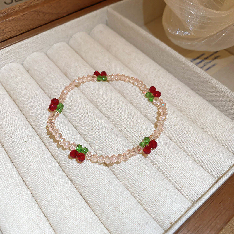 Female Vintage Double Row Crystal Bracelet