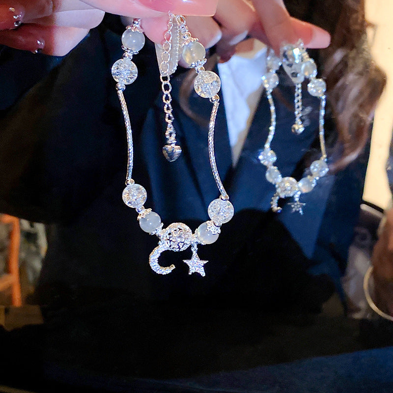 Female Vintage Double Row Crystal Bracelet