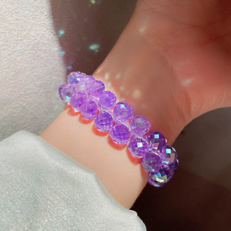 Female Vintage Double Row Crystal Bracelet
