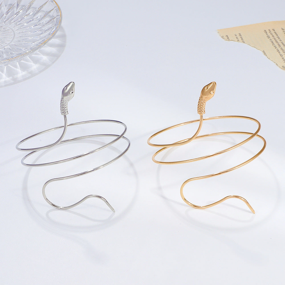 Retro Fashion Twisted Winding Alloy Animal Bracelet Armband