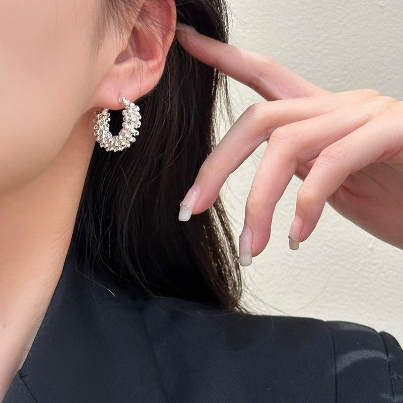 French Entry Lux Copper Solid Color Ear Ring