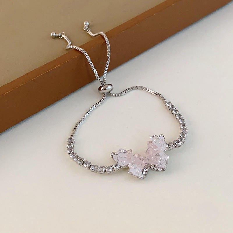Female Vintage Double Row Crystal Bracelet