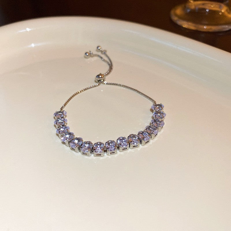 Female Vintage Double Row Crystal Bracelet