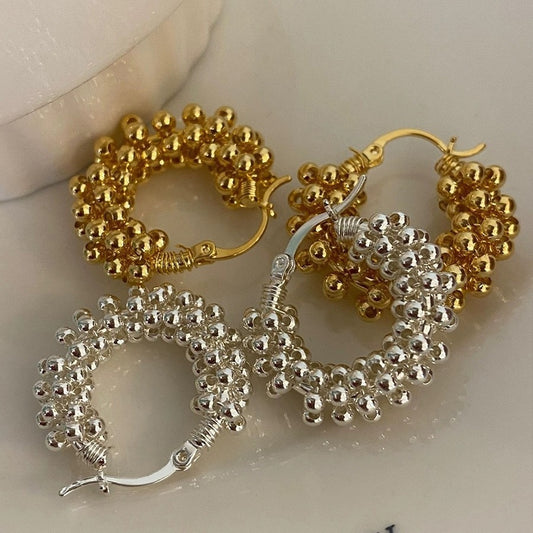 French Entry Lux Copper Solid Color Ear Ring